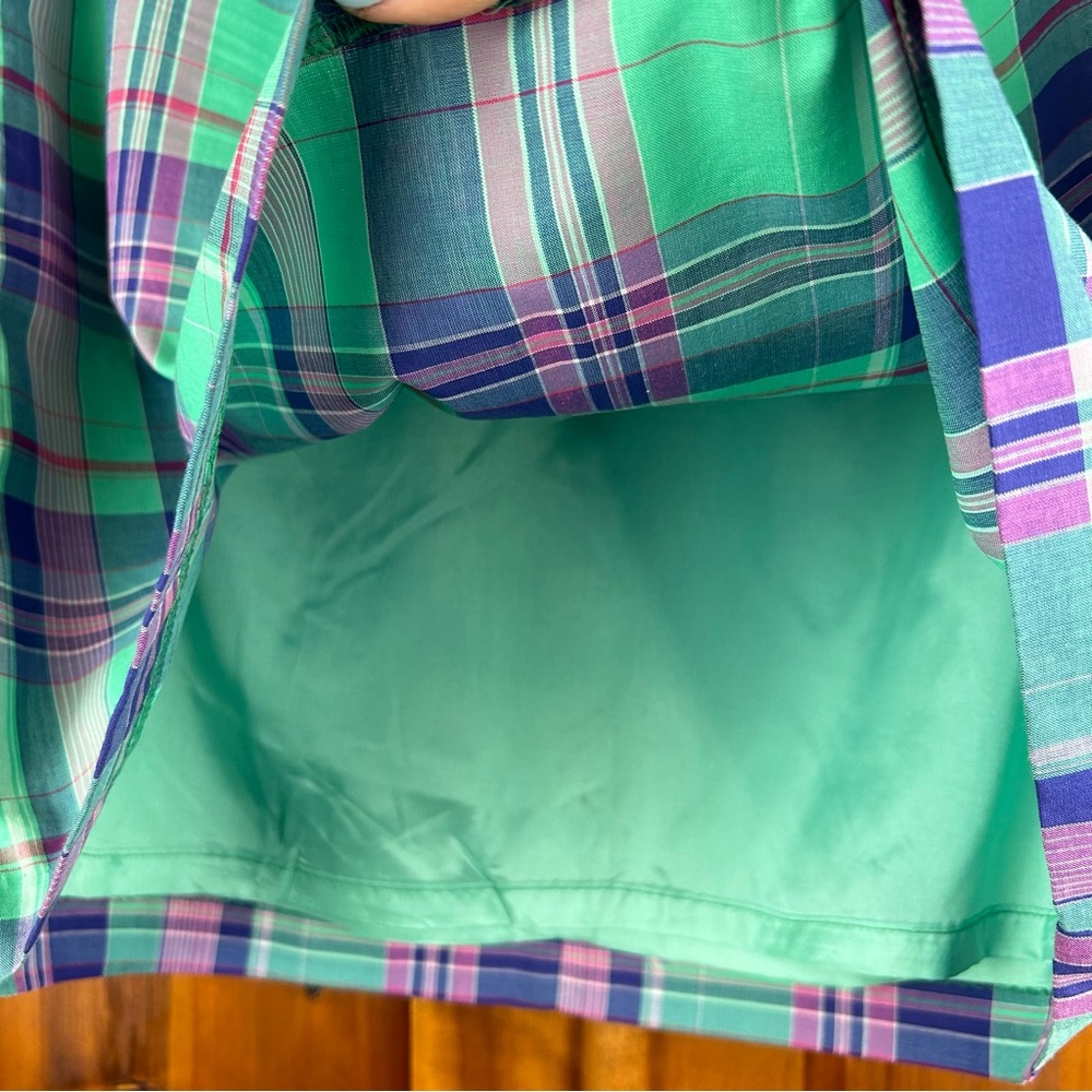 346 Brooks Brothers Preppy Plaid Lined Cotton Skirt  Festival Old Money - Picture 7 of 12